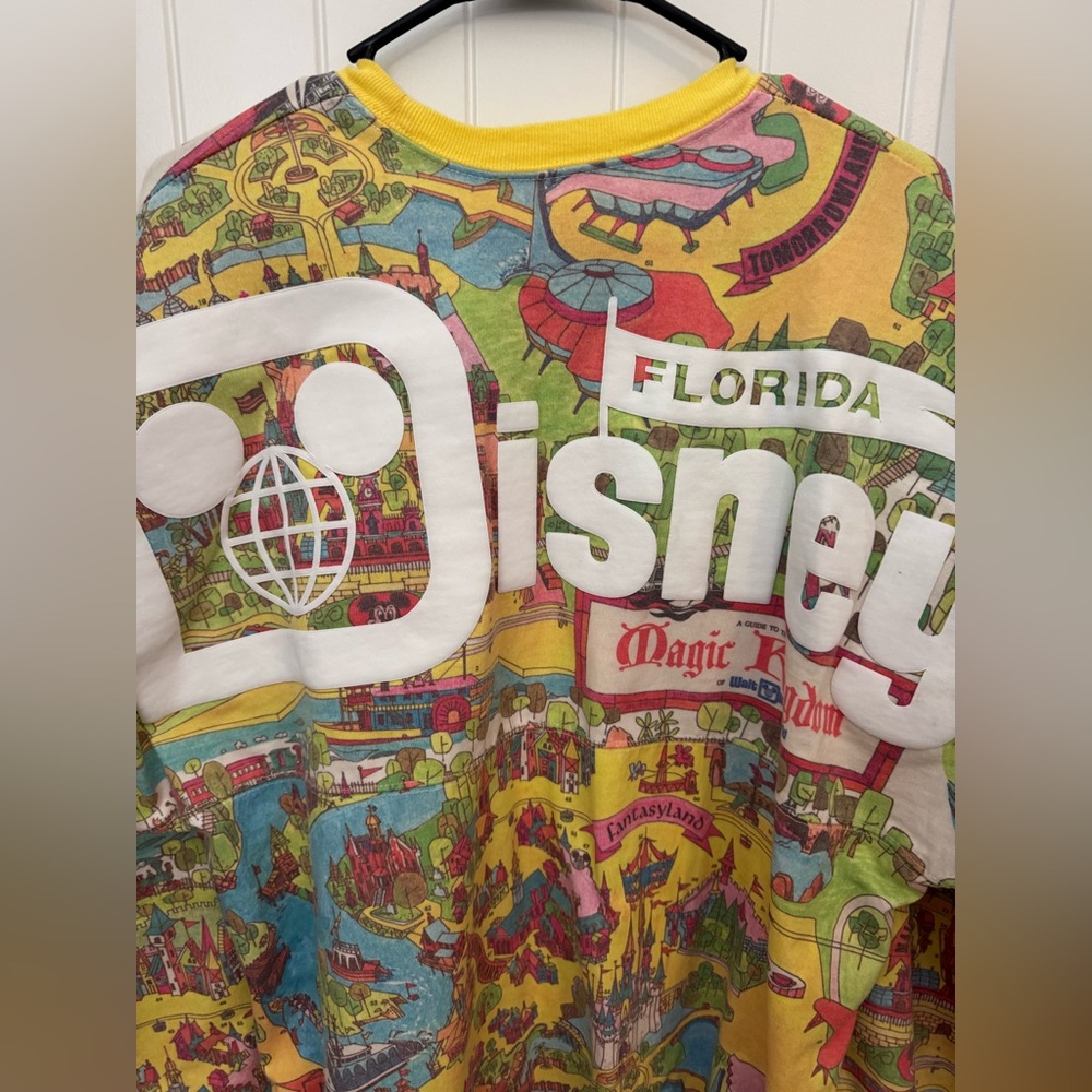 Disney Parks Walt Disney World Retro Map Spirit Jersey – Adult Large #E - Picture 5 of 5